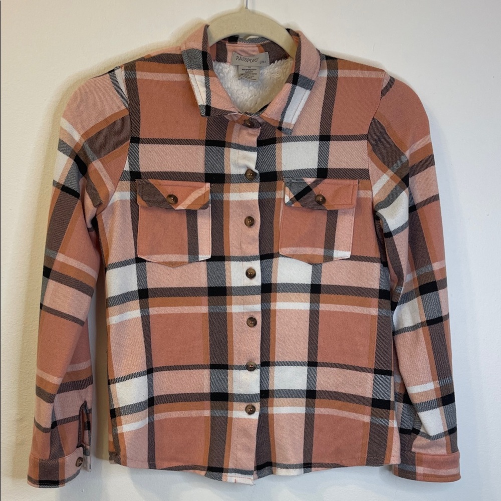 Passport Plaid Button-Up Shirt Size 10